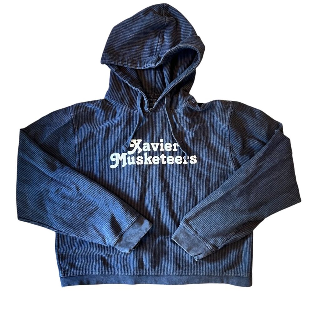 Pressbox by Royce Apparel Xavier Musketeers Heavy Corduroy Hooded Sweatshirt M